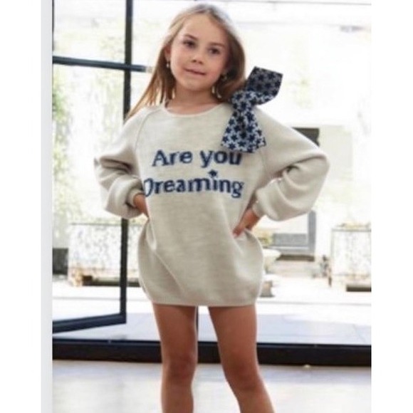 Sonia Rykiel Other - Sonia Rykiel Girl's   6 Sweater Wool Pullover Jumper Bow Gray Are You Dreaming
